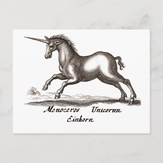 Unicorn Classic Running Magic Woodland Creature Briefkaart (Voorkant)