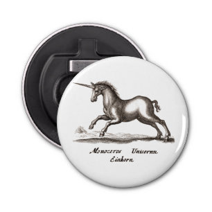 Unicorn Classic Running Magic Woodland Creature Button Flesopener