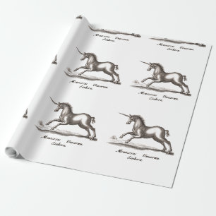 Unicorn Classic Running Magic Woodland Creature Cadeaupapier