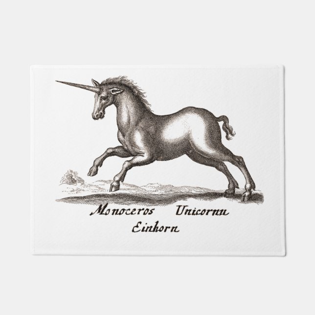 Unicorn Classic Running Magic Woodland Creature Deurmat (Voorkant)