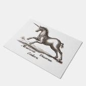 Unicorn Classic Running Magic Woodland Creature Deurmat (Schuin)