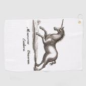 Unicorn Classic Running Magic Woodland Creature Golfhanddoek (Horizontaal)