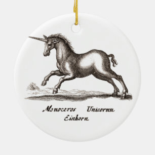 Unicorn Classic Running Magic Woodland Creature Keramisch Ornament