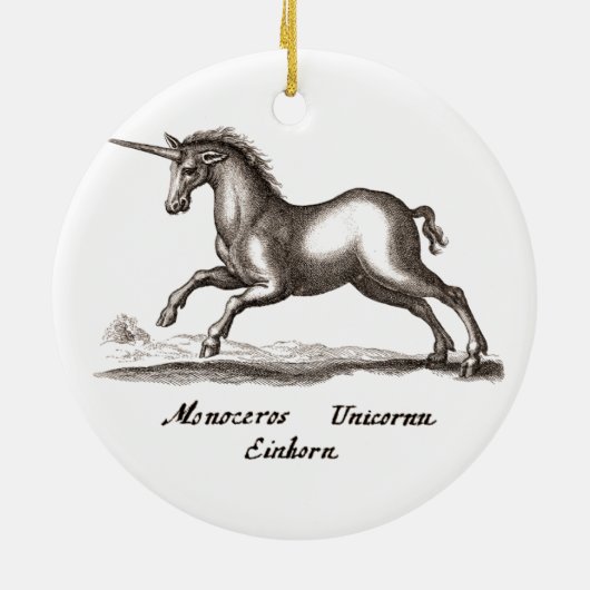 Unicorn Classic Running Magic Woodland Creature Keramisch Ornament (Achterkant)