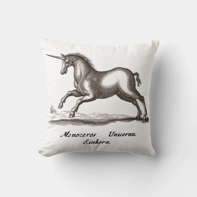 Unicorn Classic Running Magic Woodland Creature Kussen (Voorkant)