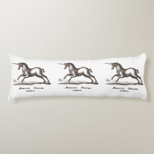 Unicorn Classic Running Magic Woodland Creature Lichaamskussen (Voorkant)