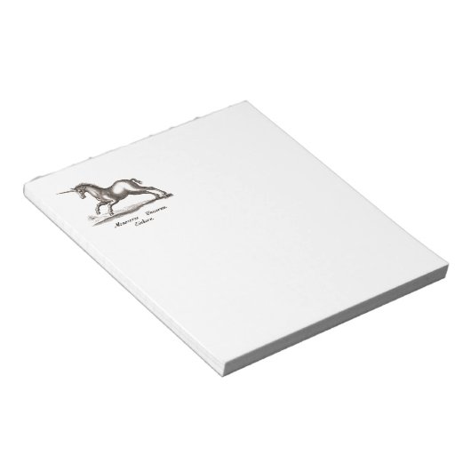 Unicorn Classic Running Magic Woodland Creature Notitieblok (Schuin)