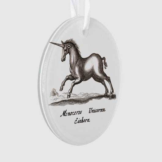 Unicorn Classic Running Magic Woodland Creature Ornament (voorkant)