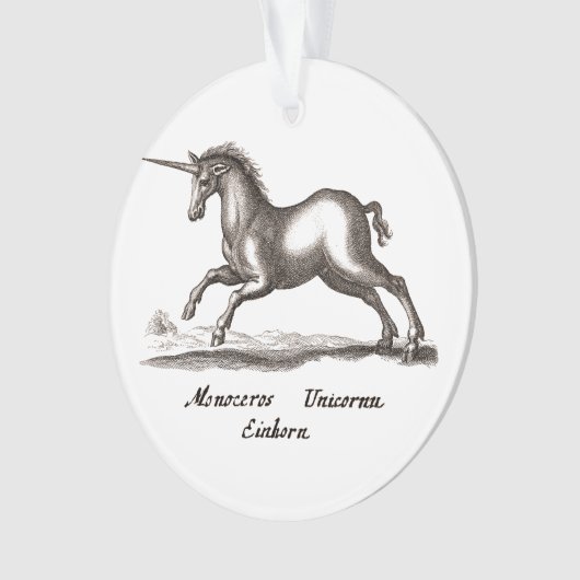 Unicorn Classic Running Magic Woodland Creature Ornament (voorkant)