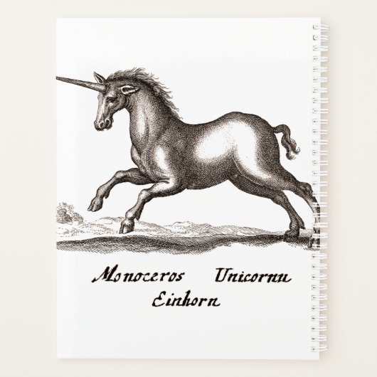 Unicorn Classic Running Magic Woodland Creature Planner (Achterkant)