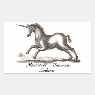Unicorn Classic Running Magic Woodland Creature Rechthoekige Sticker