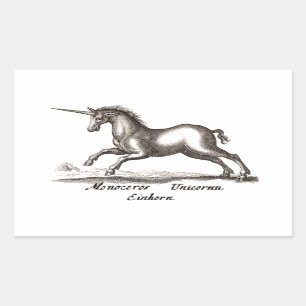 Unicorn Classic Running Magic Woodland Creature Rechthoekige Sticker