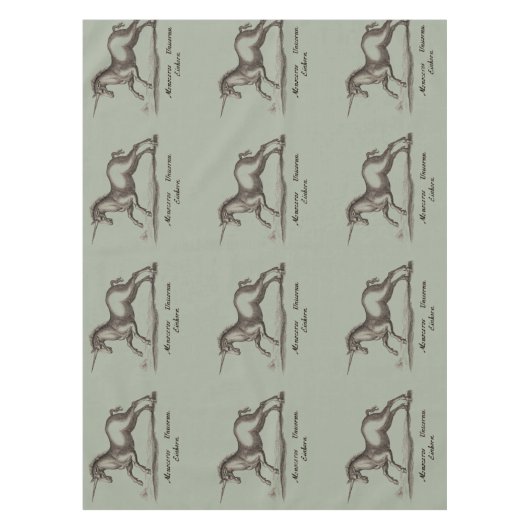 Unicorn Classic Running Magic Woodland Creature Tafelkleed (Voorkant)