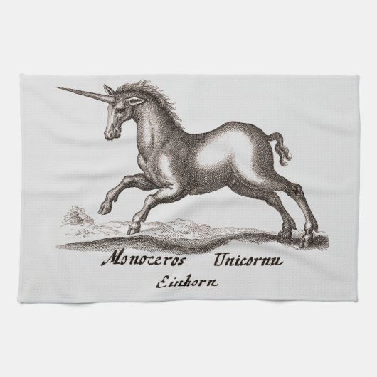 Unicorn Classic Running Magic Woodland Creature Theedoek (Horizontaal)