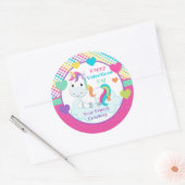 Unicorn Classroom Valentijnsdag Sticker (Envelop)