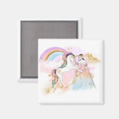 Unicorn Clipart Rainbow Fairytale Magneet (Voorkant / Achterkant)