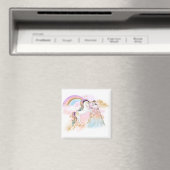 Unicorn Clipart Rainbow Fairytale Magneet (Insitu (Vaatwasser))
