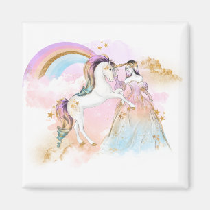 Unicorn Clipart Rainbow Fairytale Magneet