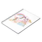 Unicorn Clipart Rainbow Fairytale Notitieboek (Linkerzijde)