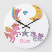 Unicorn Clock Decor for Girls Grote Klok (Voorkant)