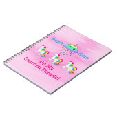 Unicorn Cloud Cartoon Cute Fun Girly Pink Notitieboek (Linkerzijde)