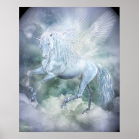 Unicorn Cloud Dancer Fine Art Poster/Afdruk Poster (Voorkant)