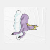 Unicorn Cloud Fleece Deken (Voorkant (Horizontaal))