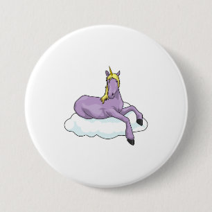 Unicorn Cloud Ronde Button 7,6 Cm