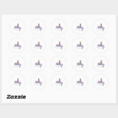 Unicorn Cloud Ronde Sticker (Vel)