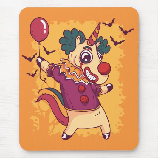 Unicorn Clown Muismat (Voorkant)