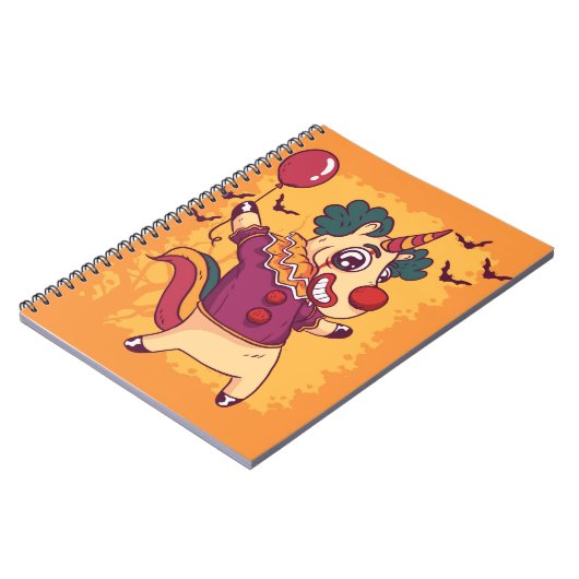 Unicorn Clown Notitieboek (Linkerzijde)