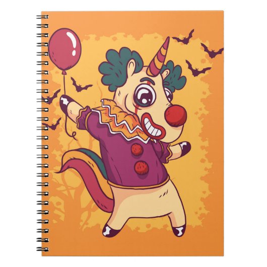 Unicorn Clown Notitieboek (Voorkant)