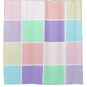 Unicorn Color Squares Douchegordijn (Voorkant)