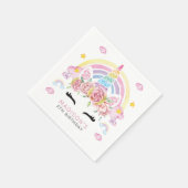 Unicorn Colorful Birthday Servet (Hoek)