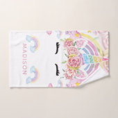 Unicorn Colorful Personalized Glitter Handdoek (Handdoek)
