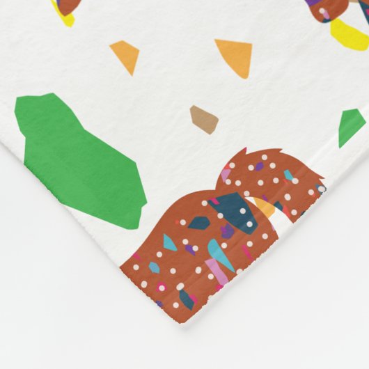 Unicorn Confetti Art Fleece Deken (Hoek)