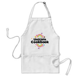 Unicorn Cookbook Adult Apron Standaard Schort