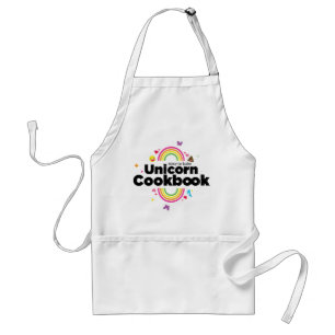 Unicorn Cookbook Adult Apron Standaard Schort
