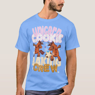 Unicorn Cookie Baking Crew Kerstbaker Team Gi T-shirt
