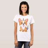 Unicorn Corgi T-Shirt (Voorkant volledig)