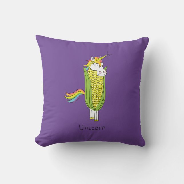 Unicorn Corn Funny Kinder Kussen (Voorkant)