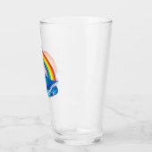 Unicorn Crab onder de regenboog Glas (Links)