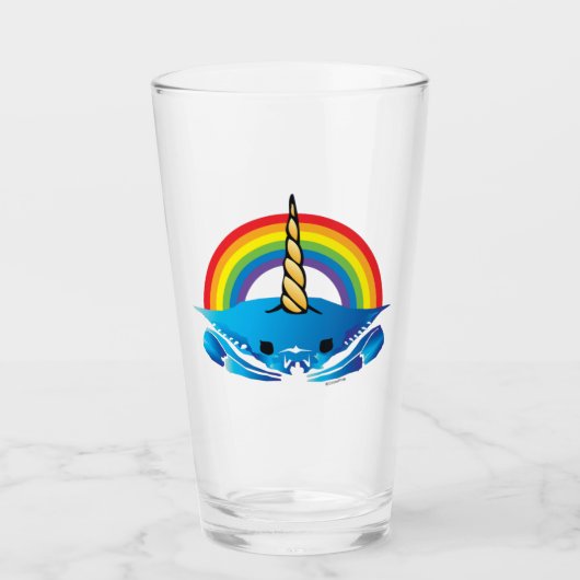 Unicorn Crab onder de regenboog Glas (Voorkant)