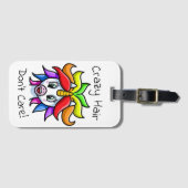 Unicorn Crazy Hair maakt het niet grappig Bagagelabel (Voorkant (horizontaal))