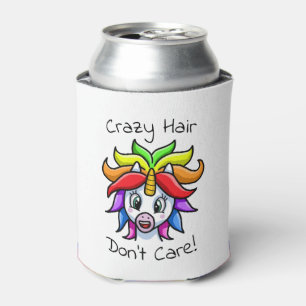Unicorn Crazy Hair maakt het niet grappig Blikjeskoeler