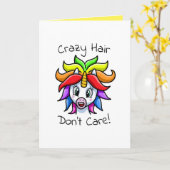 Unicorn Crazy Hair maakt het niet grappig Kaart (Gele Bloem)