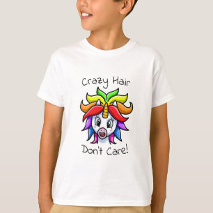 Unicorn Crazy Hair maakt het niet grappig T-shirt