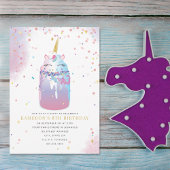 Unicorn Crazy Milkshake Girls Birthday Kaart