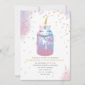 Unicorn Crazy Milkshake Girls Birthday Kaart (Voorkant)