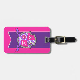 Unicorn crest persoonlijke naam en adres bagagelabel